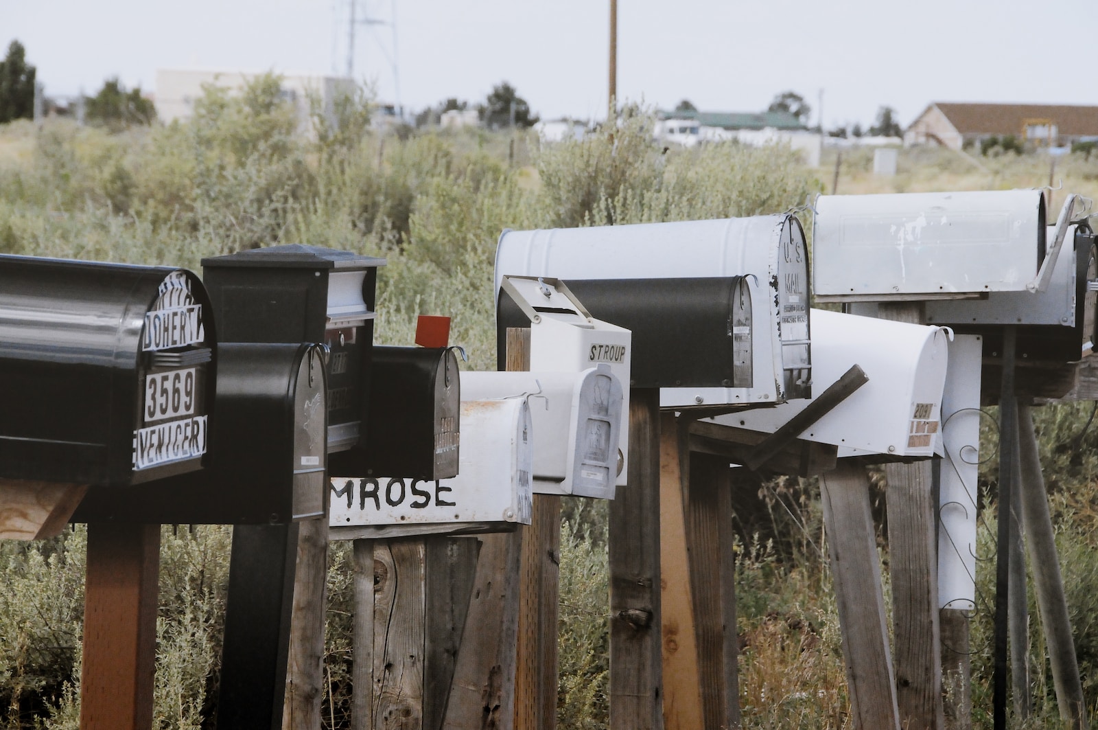 letterbox near grass field